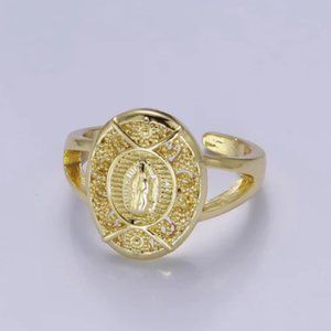 Our lady of Guadalupe ring Virgin Mary Signet 24K Ring